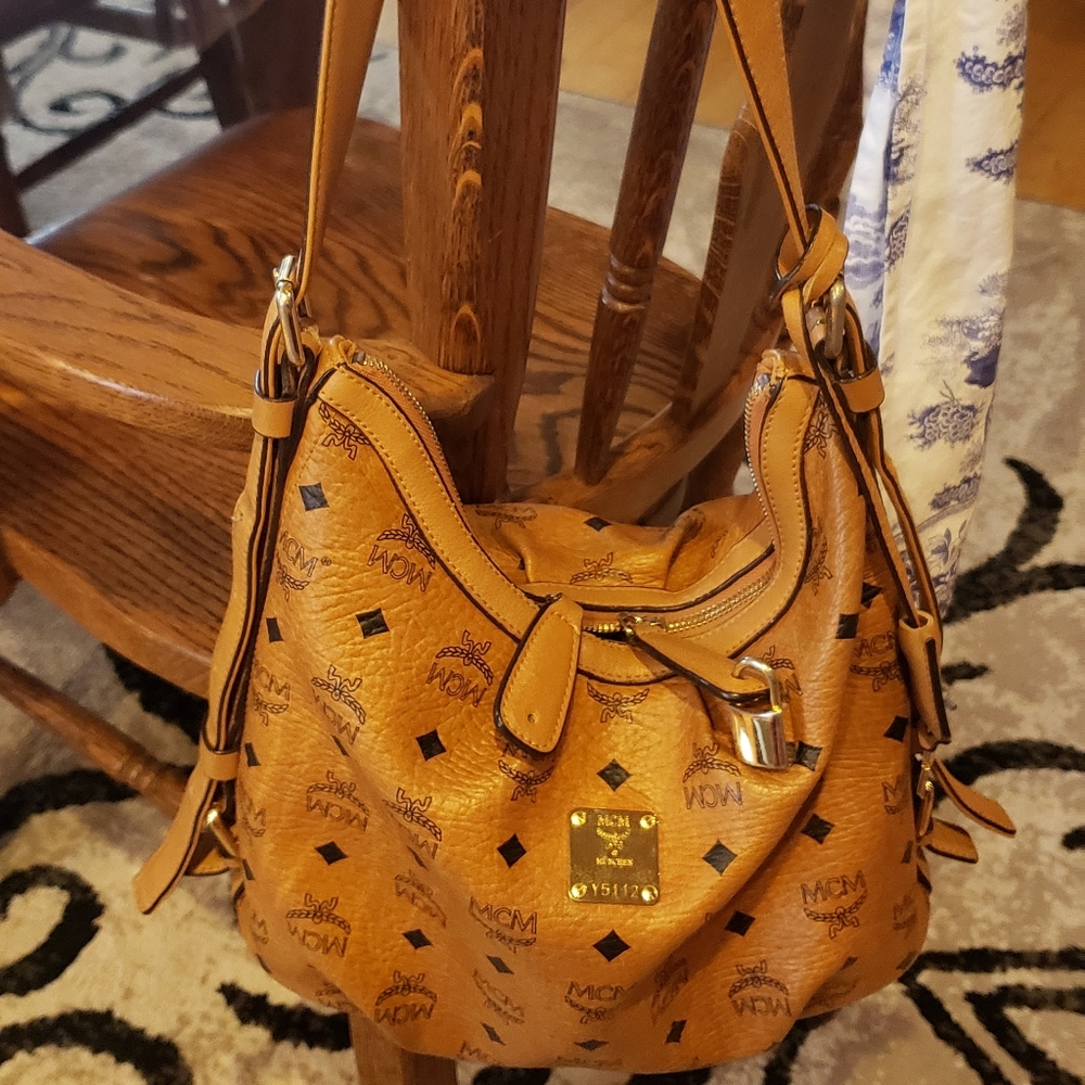 Authentic MCM cognac Leather